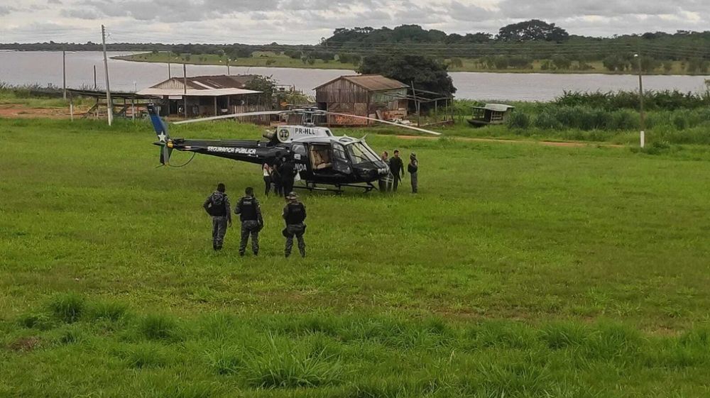 Helic&oacute;ptero enviado para auxiliar v&iacute;tima de estupro em Guajar&aacute;-Mirim