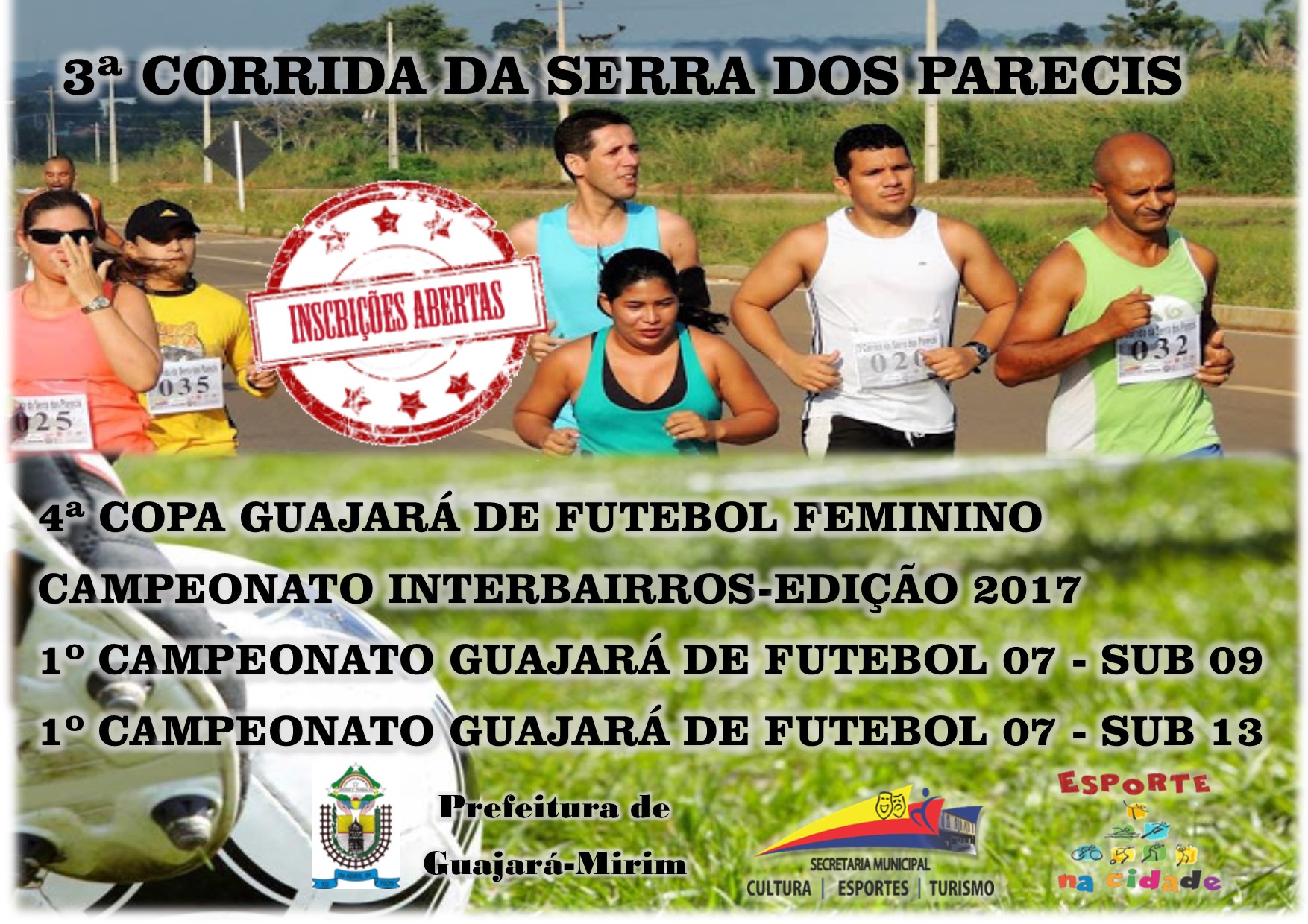 Inscrições Abertas para 3ª Corrida da Serra e Campeonatos de Futebol