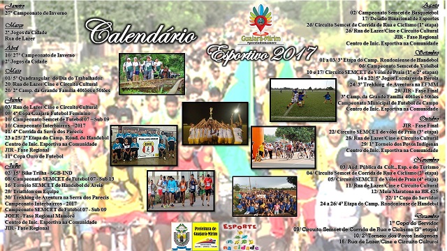 Calendário De Eventos 2017