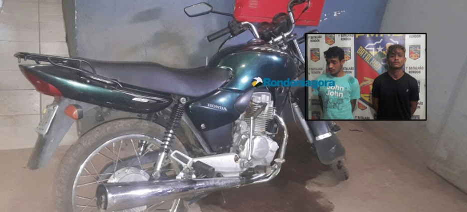 Após perseguição, PM prende dupla com moto roubada