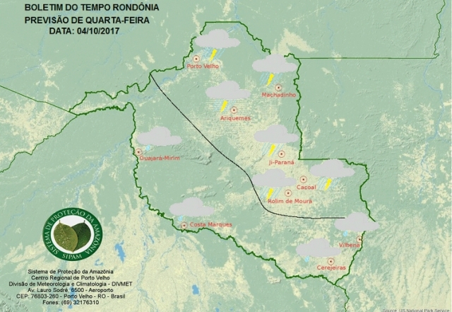 Tempo será fechado em todo o Estado nesta quarta-feira