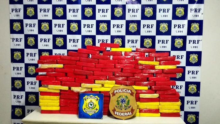 PRF e PF apreendem 120 quilos de cloridato de cocaína em Rondônia
