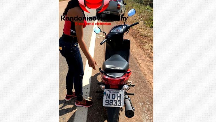 BR-364: Adolescente é flagrada levando moto roubada para garimpo no Araras