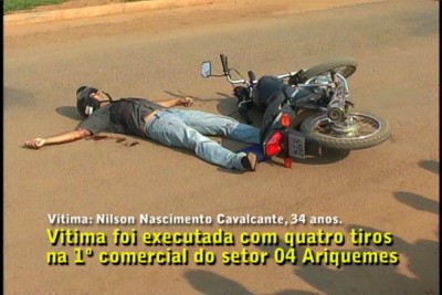ARIQUEMES - Homem foi executado com quatro tiros em plena luz do dia