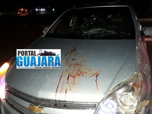 BR 425: Colisão entre veículos deixa mulher com lesão grave na perna direita