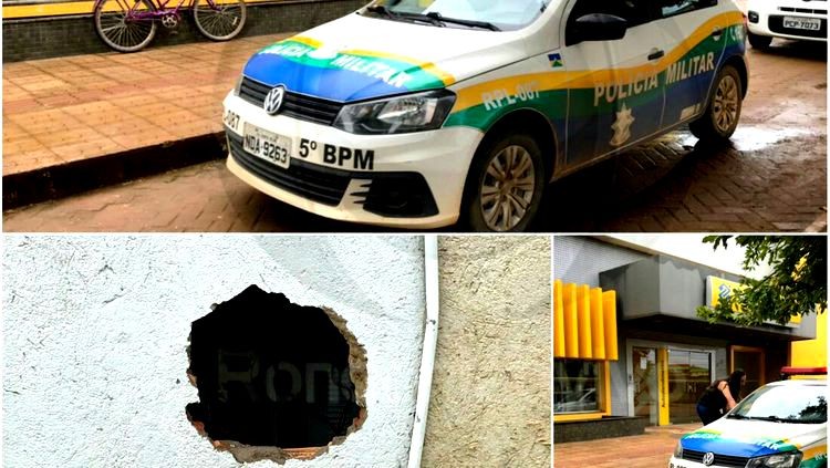 Bandidos fazem buraco em parede e invadem agência do Banco do Brasil