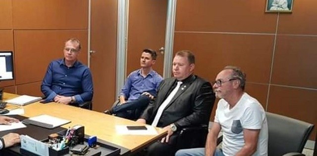 Dr. Neidson e equipe da SEPOG reforça pedido para militarização de escola em Guajará-Mirim