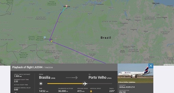 Fumaça de queimadas faz voo da Latam ser desviado de Porto Velho para Manaus