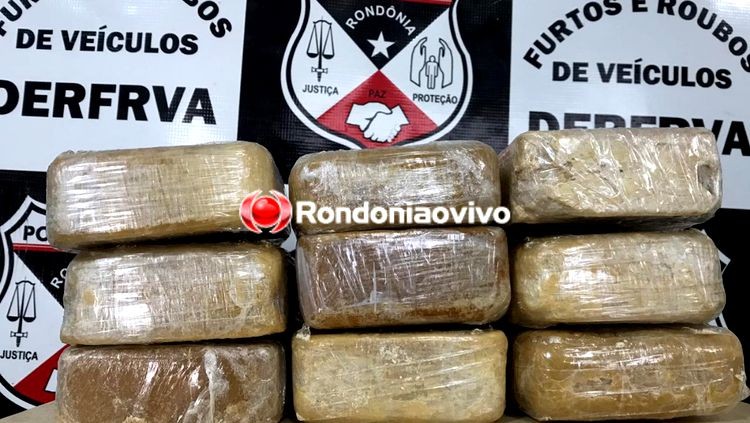 Delegacia de Furtos e Roubos prende homem com quase 10 quilos de cocaína.