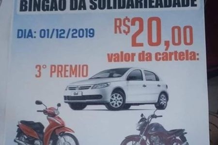 Veículo usado no sorteio de “Show de Prêmios da solidariedade” era locado