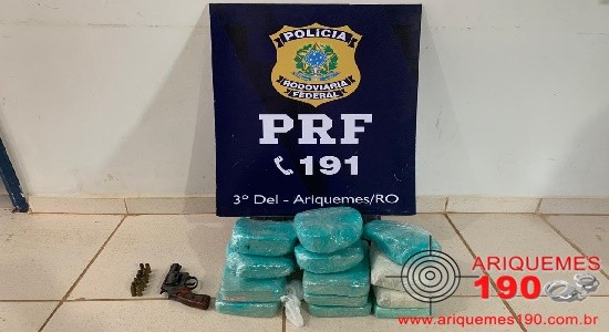 Urgente - Traficante é baleado após reagir prisão na BR-364 – Canil do 7º BPM e PRF encontram droga em veículo
