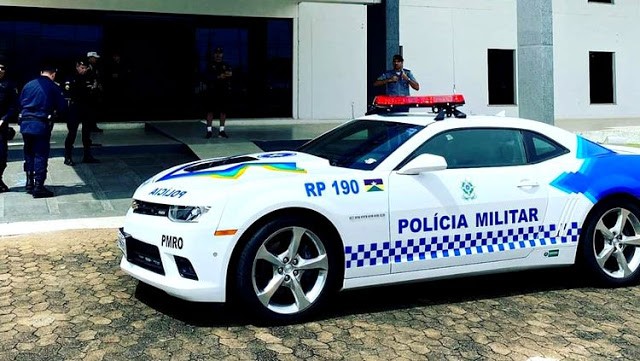 Camaro será utilizado como viatura pela Polícia Militar em Porto Velho-RO.