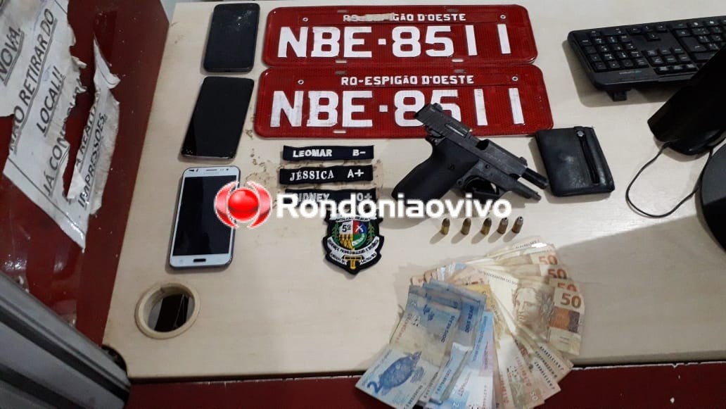 Polícia prende trio com carro roubado de advogado e pistola 9mm