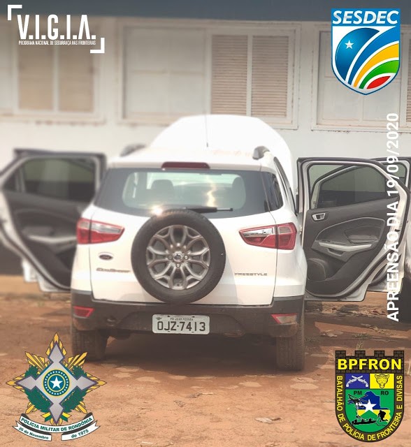 Operação Hórus: Veículo com placa clonada é apreendido em Guajará-Mirim pelos policiais do BPFRON