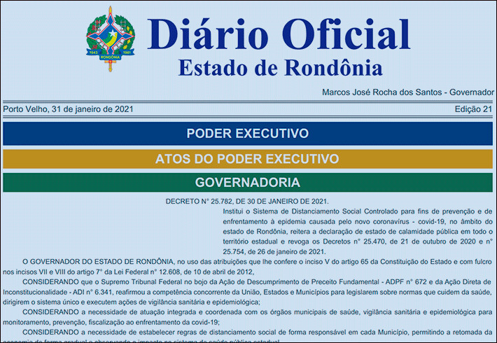Em novo decreto, Governo confirma toque de recolher após 21 horas e abertura gradual do comércio
