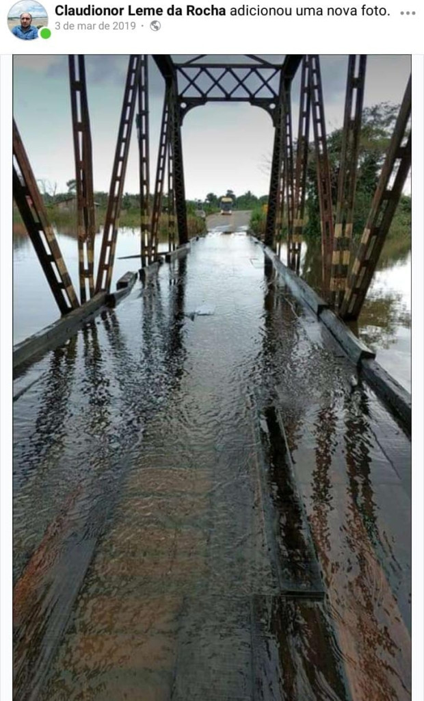 Alagamento na BR-425 pode isolar Nova Mamoré e Guajará-Mirim