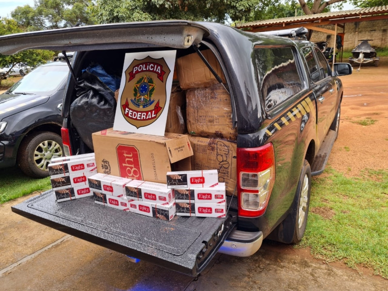 PF apreende mais de 4 mil maços de cigarros contrabandeados em Guajará Mirim