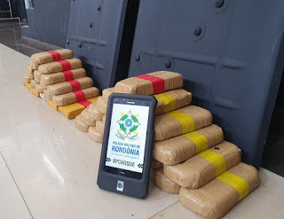 POLÍCIA MILITAR DE PORTO VELHO APREENDE 43 KG DROGA EM VEÍCULO DE NOVA MAMORÉ