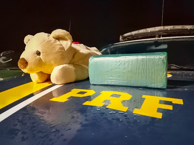 PRF APREENDE URSO DE PELÚCIA RECHEADO DE COCAÍNA NA BASE CRISTAL