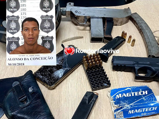 Criminoso com metralhadora morre após troca de tiros com a Polícia Militar, ele foi socorrido mas morreu em Nova Mamoré
