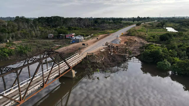 Ponte sobre o Rio Arara: DNIT mostra o avanço dos trabalhos no canteiro de obras