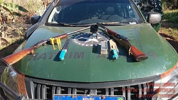 Polícia Militar prende dupla com armas e munições na região de fronteira