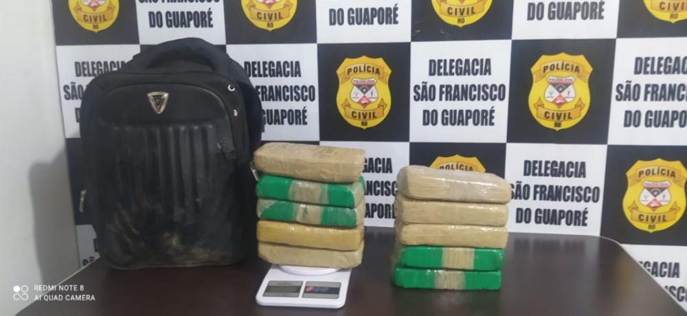 Ação da Polícia Civil de Costa Marques e São Francisco apreende droga avaliada em R$ 400 mil