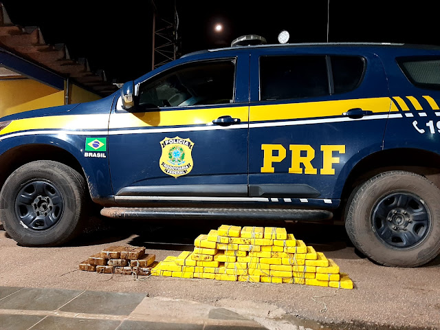 PRF apreende quase 60 kg de cocaína que saiu de Guajará-Mirim