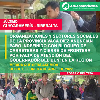 Guayaramerin deve realizar Paro Cívico nesta segunda-feira e fronteira deve ser fechada