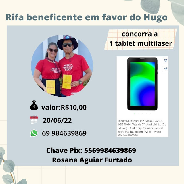 VAMOS AJUDAR O HUGO: Quem muito fez pelo amor a Fanfarra em Guajará-Mirim-RO.