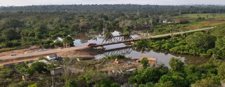 Nova PONTE em construção sobre o Rio Araras entra na fase de concretagem das VIGAS