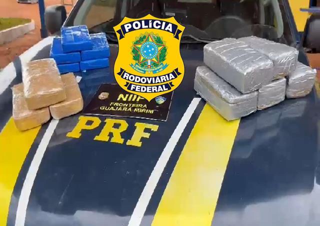 Em Guajará-Mirim/RO, PRF apreende 8 KG de Cocaína e 5 KG Maconha, total 13 kg da droga ilícita.