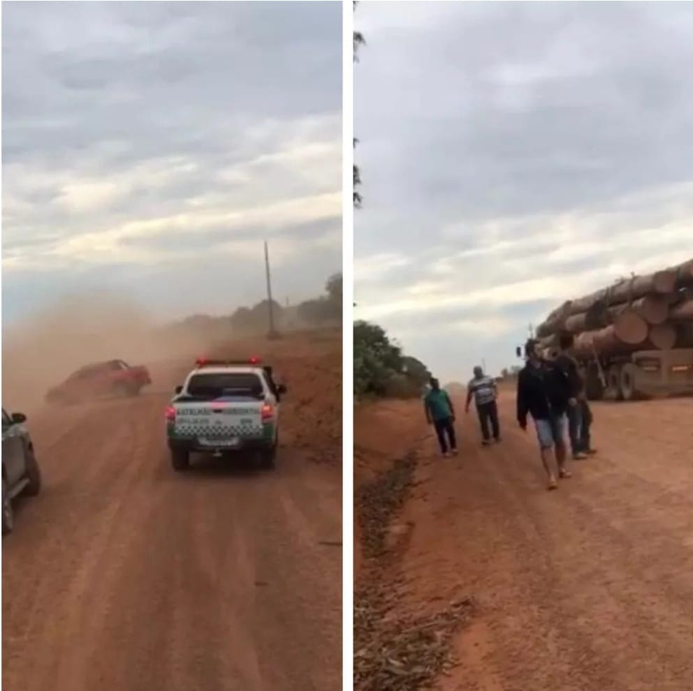 TENSÃO – Grupo impede polícia ambiental de apreender madeira retirada de reserva em Rondônia