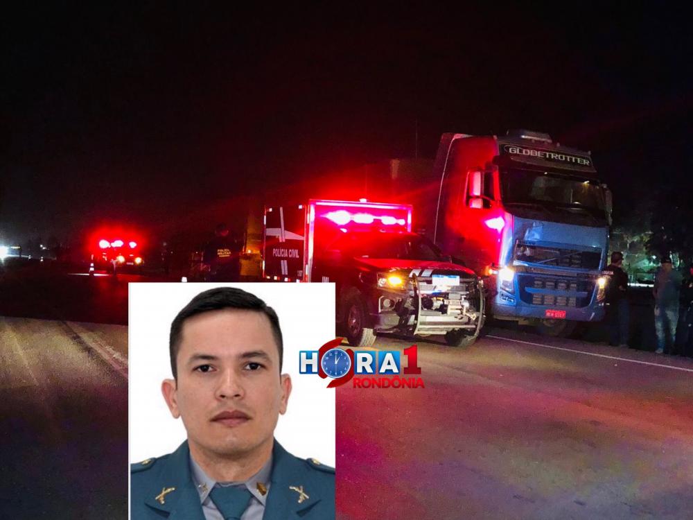Sub tenente da Polícia Militar morre após ser atropelado por carreta na BR-364