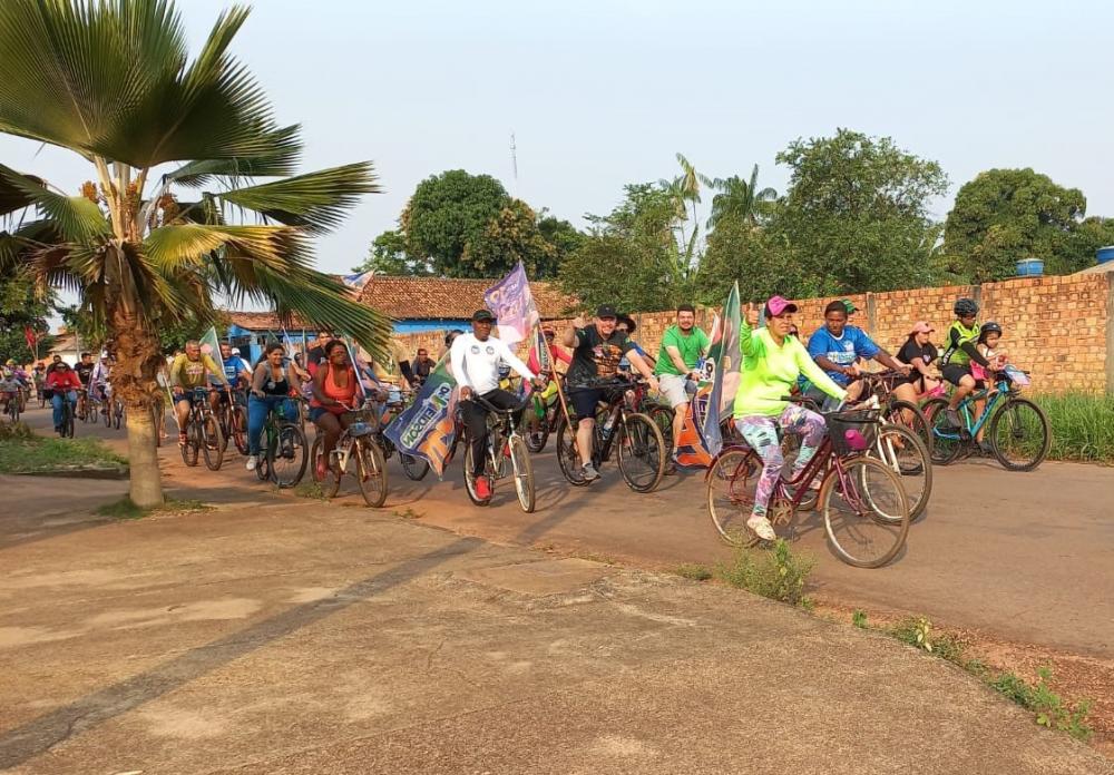 POLÍTICA: DR. NEIDSON CUMPRE AGENDA EM G. MIRIM E PARTICIPA DE PASSEIO DE BICICLETA