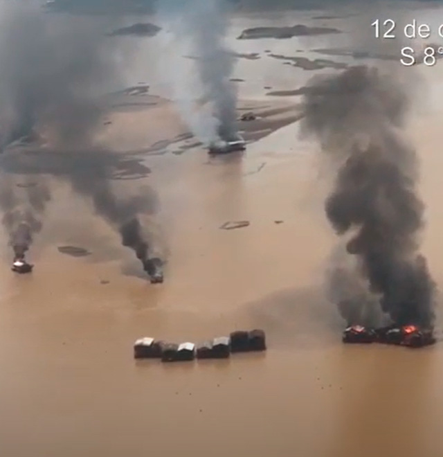 Vídeo: PF diz que inutilizou 81 dragas durante operação no Madeira contra garimpo nesta quarta