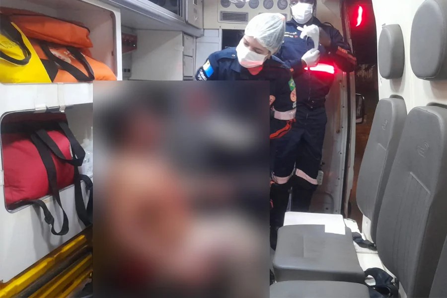 Homem é socorrido após ser encontrado com faca cravada no rosto em Porto Velho