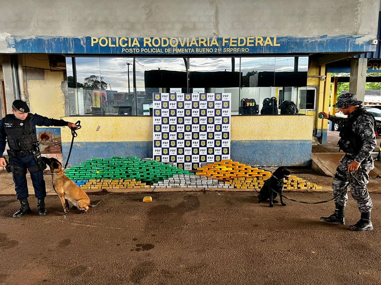 PRF e PMRO apreendem 304 Kg de cocaína em Pimenta Bueno