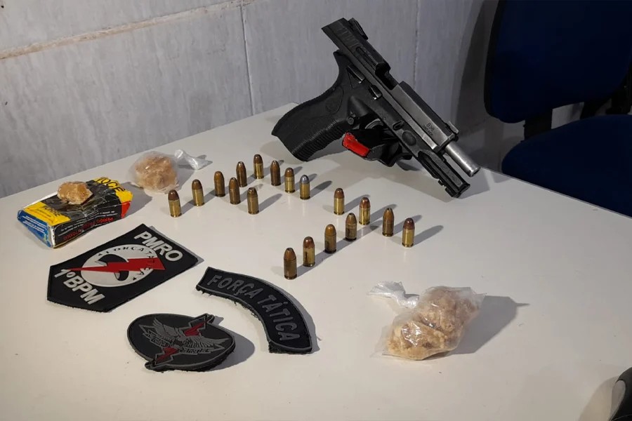 Mulher é presa com drogas após marido tentar matar vítima durante roubo de moto em Porto Velho