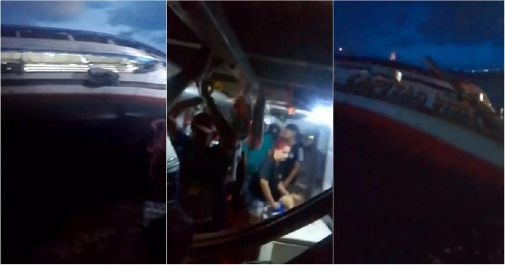 Em Manaus, barco bate em ferro e naufraga no Rio Negro; 42 pessoas estavam a bordo