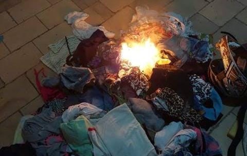 Marido chega em casa de manhã, agride e põe fogo nas roupas da esposa 