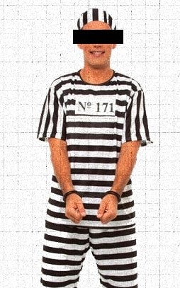 Folião é preso com fantasia de penitenciário, tornozeleira e drogas em Belo Horizonte