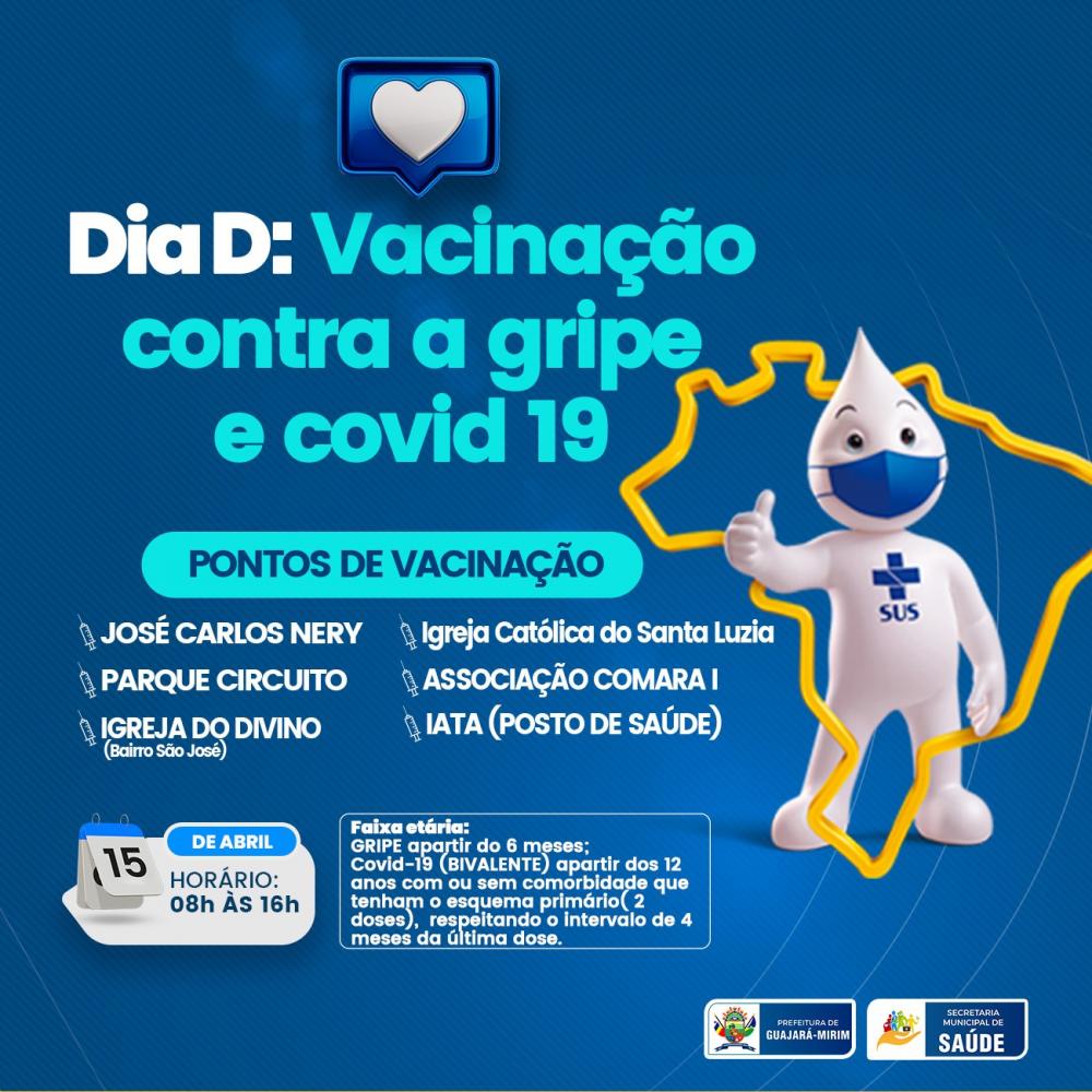 GUAJARÁ-MIRIM TEM DIA D DE VACINAÇÃO NESTE SÁBADO