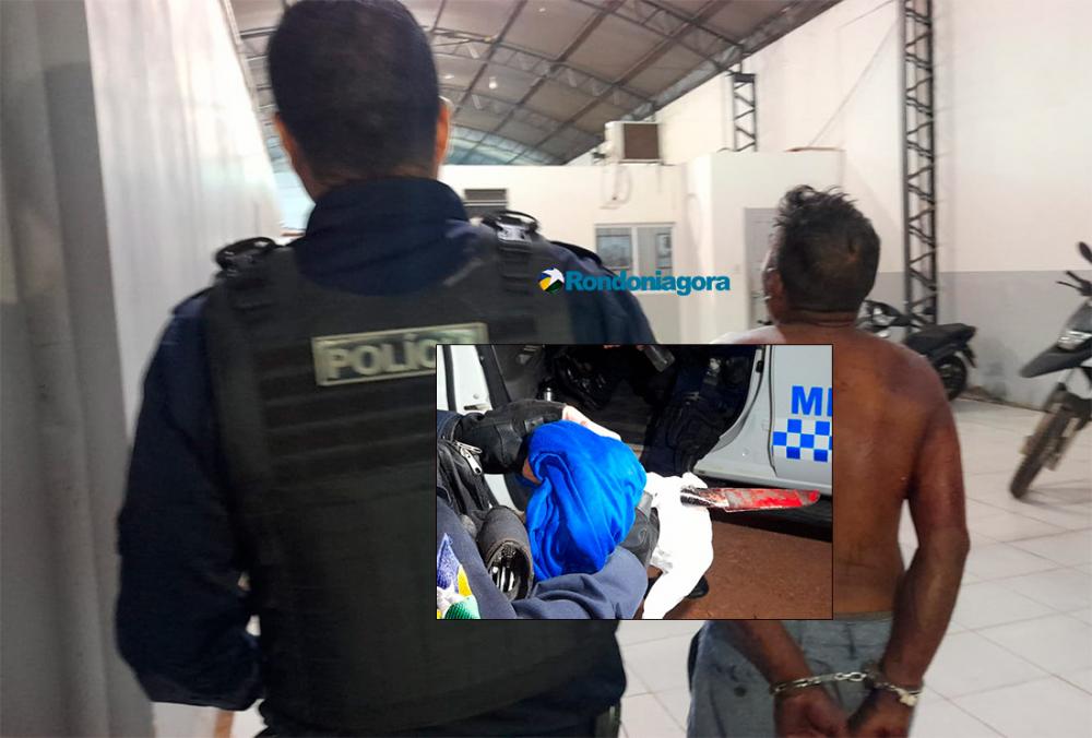 Homem bêbado ataca o filho com golpes de facão após discussão na capital