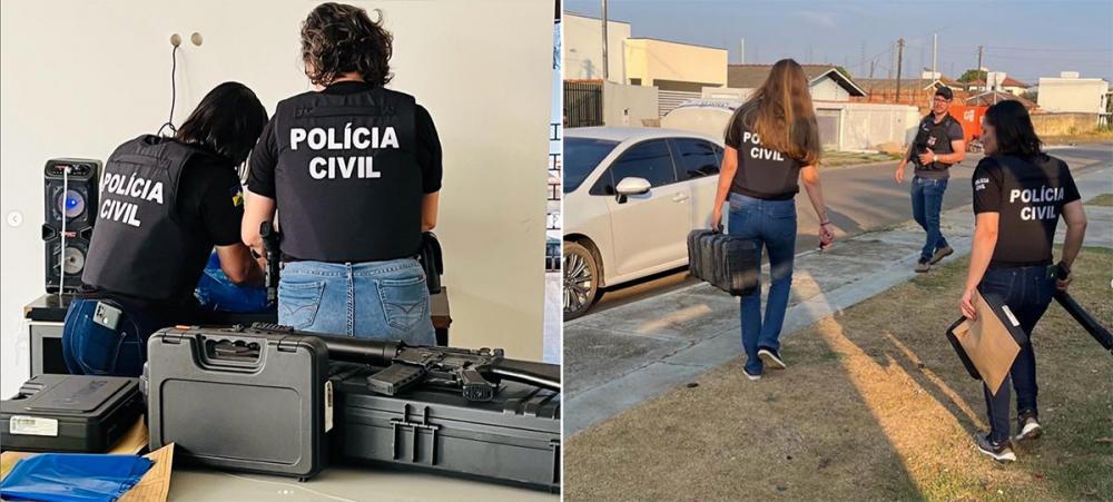 Polícia Civil apreende fuzil, pistolas e um homem após denúncias de violência doméstica