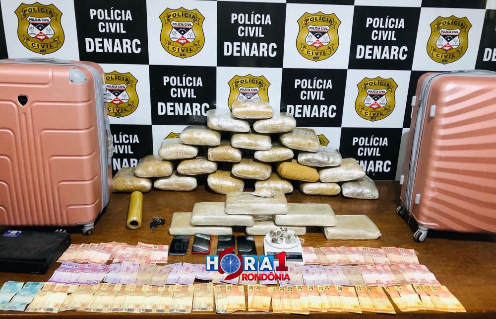 PF e PM apreendem meia tonelada de drogas em operação policial em Rondônia