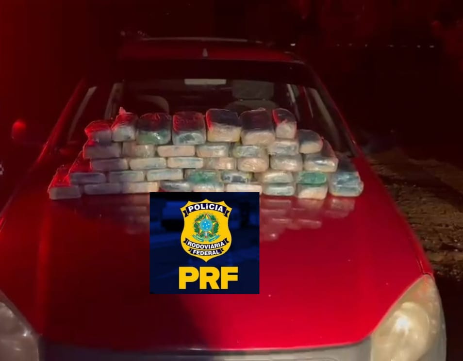 Em Porto Velho/RO, PRF apreende mais de 37 Kg de cloridrato de cocaína