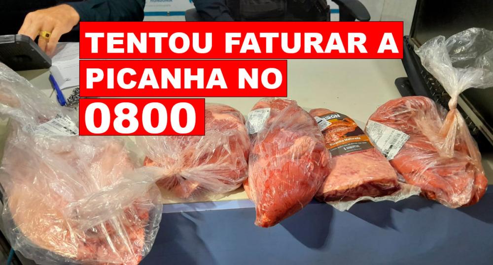 SEM CHURRASCO E SEM RISO: Homem é preso após furtar picanha e tambaqui no Irmãos Gonçalves na Zona Sul