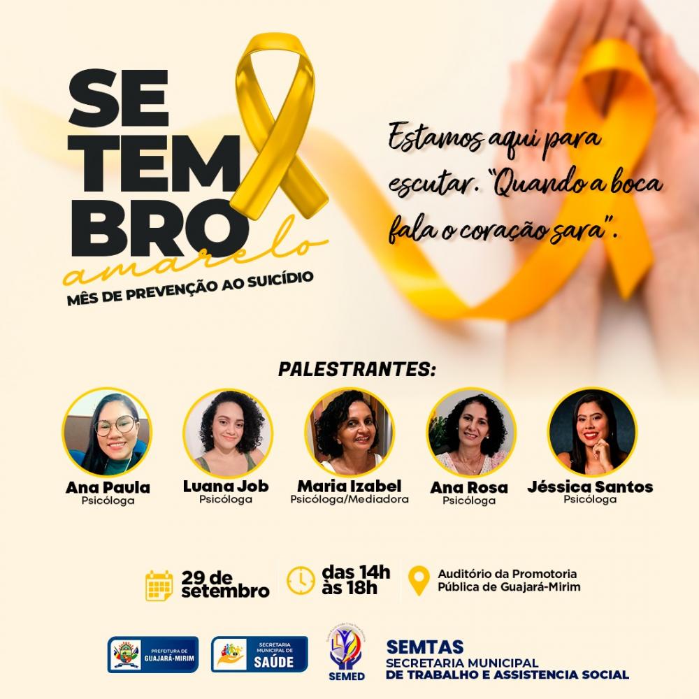 SEMSAU EM PARCERIA COM A SEMTAS E SEMED REALIZA AUDIÊNCIA PÚBLICA SOBRE O MÊS AMARELO: NÃO AO SUICIDIO!