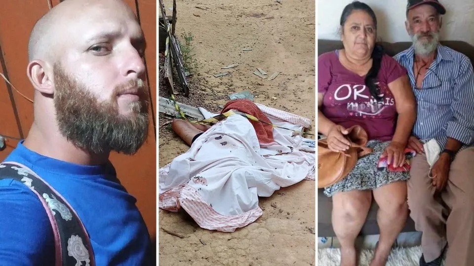 Polícia divulga imagem do suspeito de assassinar o casal de idosos e filho em Machadinho